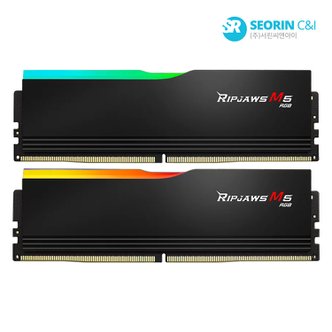 지스킬 [서린공식] G.SKILL DDR5-5200 CL40 RIPJAWS M5 RGB 블랙 패키지 (64GB(32Gx2))