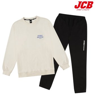 제이씨비 레터자수 맨투맨+조거팬츠 세트  JBS8R601BSI _P345405473