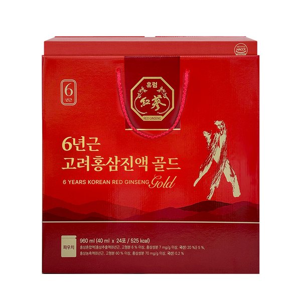 [명절택배] 휴럼 6년근 고려홍삼진액 골드(40ml*24포)