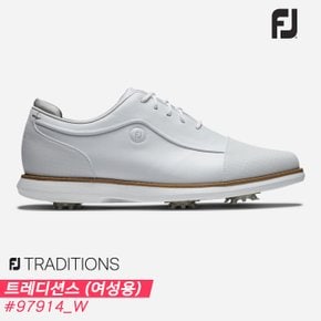 2022 풋조이 FJ 트레디션스 골프화[97914/W/화이트+화이트+화이트][여성용][10mm작게 주문]