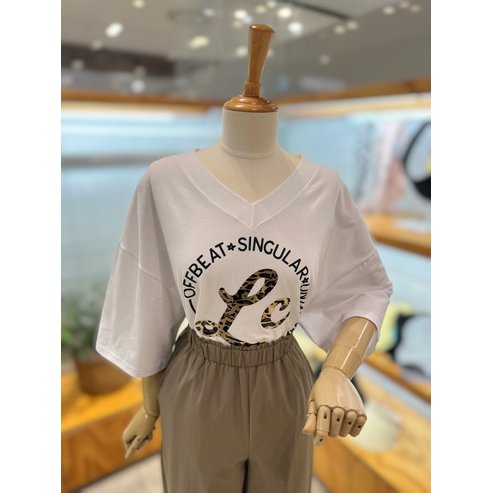 레코브 호피나염 브이넥 티셔츠(SB41E9ST055X)