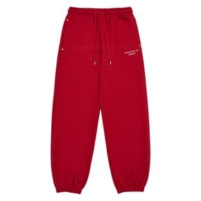 BASIC LOGO RIVET WARM PANTS RED 베이직리벳 웜 팬츠 레드