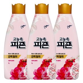 고농축 피죤 섬유유연제 로맨틱플라워 용기 1L X 3개