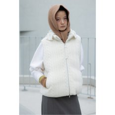 Cashmere Cable Vest (White)_D5VAW24001WHX