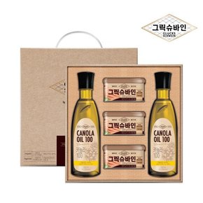 그릭슈바인 선물세트 (실속복합2호, 캔햄200g*3 + 카놀라유500ml*2)