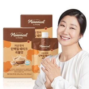 모노밀 저당 한끼 단백질쉐이크 파우치 곡물맛 크런치 40g x 14포