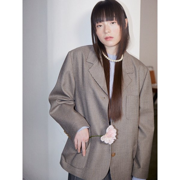 Charlie Jacket_Check  Brown (TA4111A09D)