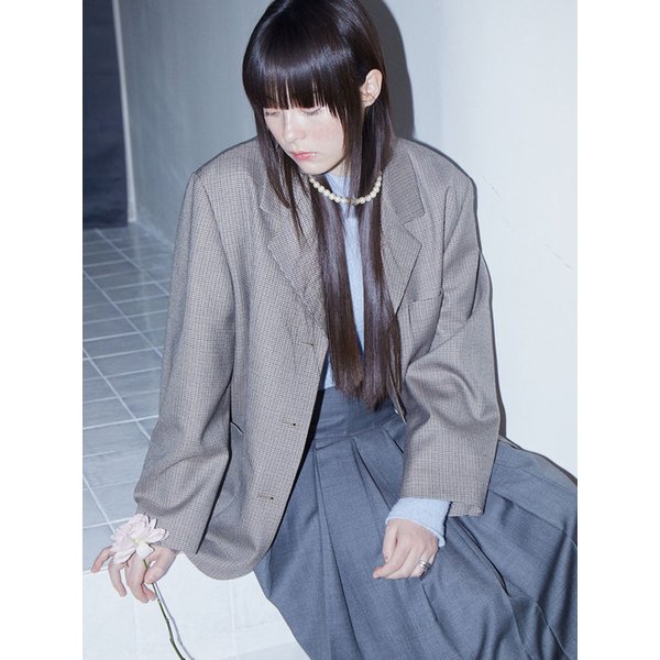 Charlie Jacket_Check  Brown (TA4111A09D)