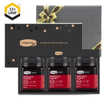 콤비타 마누카꿀 UMF12+ 세트 3종 세트(250g x 3) 선물포장 + 쇼핑백