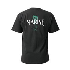 14수 반팔 티셔츠 코튼 숏 슬리브 블랙 Marine