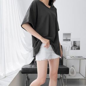 신상 워싱 브이넥 반팔티_P390930260