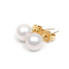 고품질 7 - 10mm 14K 18K 아코야 해수 진주귀걸이 AAAA+