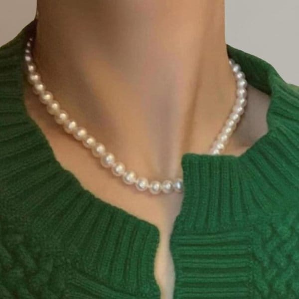 [옷자락] 여성용 스타일 진주 장식 패션 목걸이