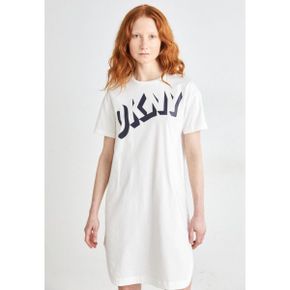 4144847 DKNY T-SHIRT DRESS - Jersey dress white