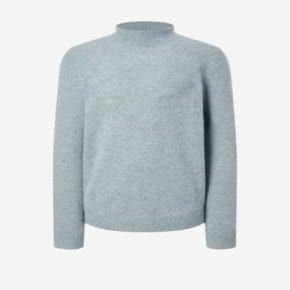 남성 [Signature Cashmere] 캐시미어 100% 블루 모크넥 스웨터 DMSW3D076B1