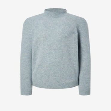 닥스 남성 [Signature Cashmere] 캐시미어 100% 블루 모크넥 스웨터 DMSW3D076B1