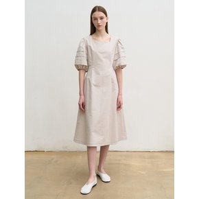 Puff sleeve A-line dress