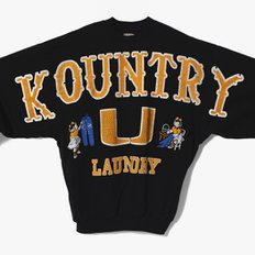 [KAPITAL]캐피탈  맨투맨/BIG KOUNTRY KNIT BIG SWEATSHIRT[WHITE/GREEN/BLACK/KAD1M60000