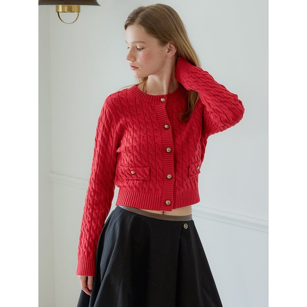 케이블 조직 니트 가디건 OK4AD8040