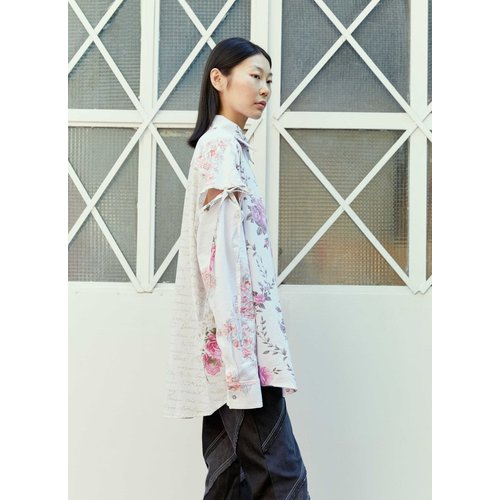 [해외배송] 23 F/W 레이브리뷰 ELI 플라워 셔츠 FW2311 WHITE/MULTI FLOWER B0110819645