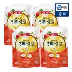 발효식초 담은 주방세제 사과향 1.2 리필 x 4개