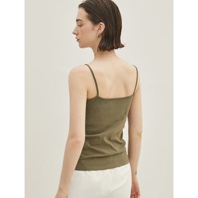 [2차 리오더] boat neck sleeveless T_KHAKI 끈나시 캐미솔 여성나시티