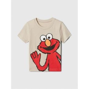 베이비갭 GAP 124 Sesame Street 로고 티셔츠 반팔 elmo bedrock 베이지 9701439