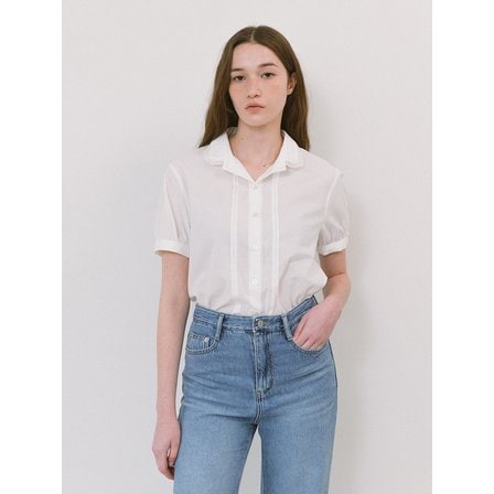 라미네즈 Lace Collar Blouse - Ivory