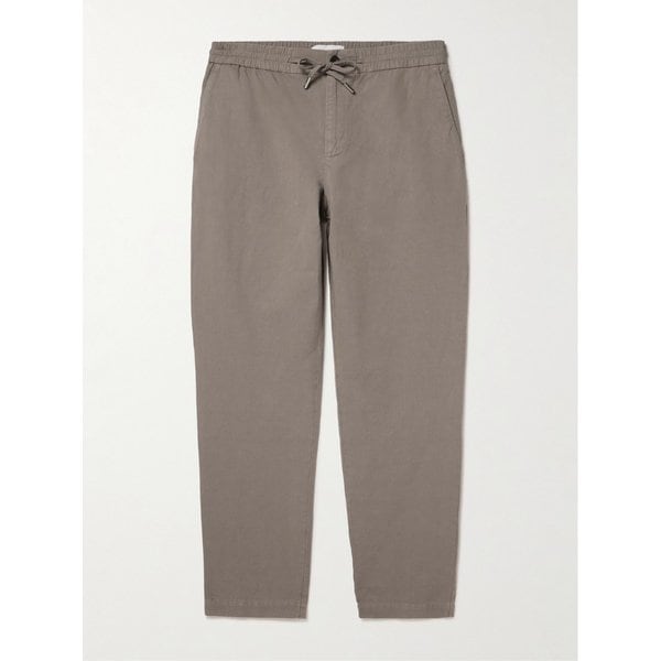 미스터 피 스트레이트 레그 코튼 리넨 블렌드 트윌 드로우스트링 팬츠 46376663163007886