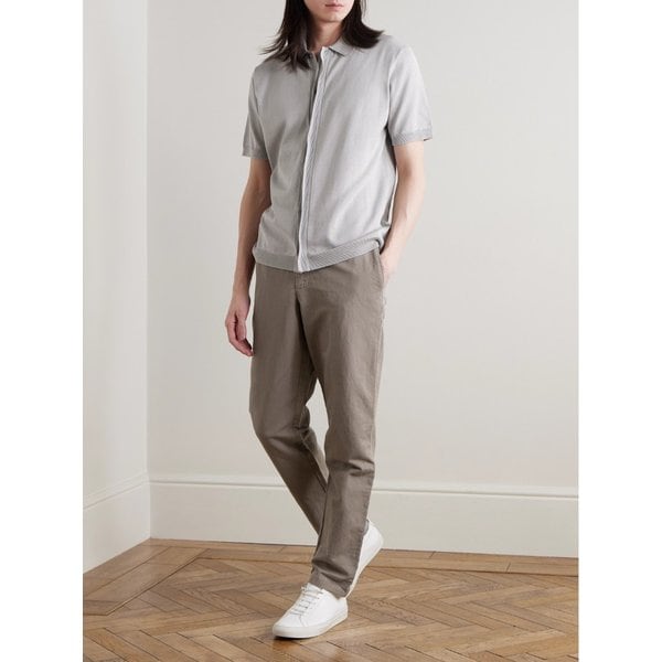 미스터 피 스트레이트 레그 코튼 리넨 블렌드 트윌 드로우스트링 팬츠 46376663163007886