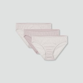 여 코튼 체크 힙허거 팬티 3매 J41N901219066