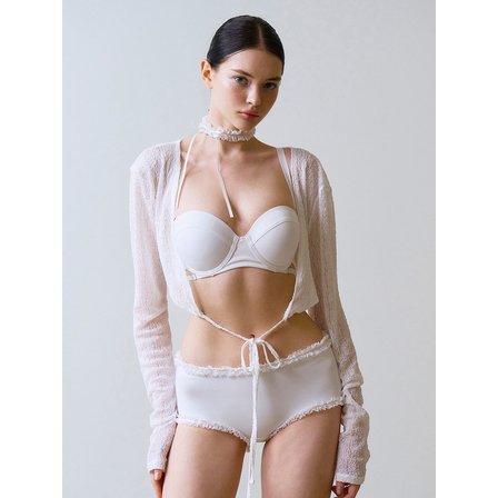비나제이(vinaj) 레이스 볼레로 커버업 (White)