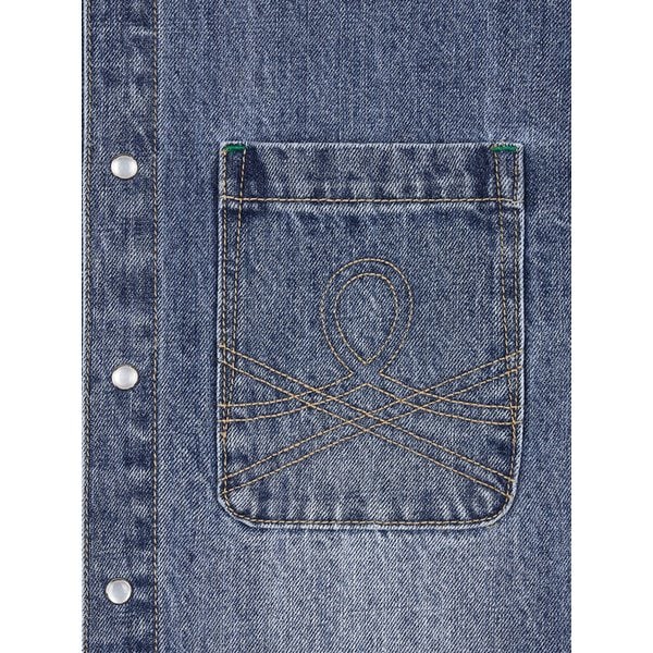 워시드 데님 셔츠 (Indigo)