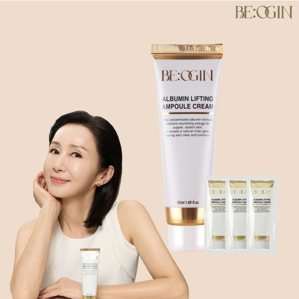 [전인화의 알부민 크림] 비오진 알부민 리프팅 크림 50ml*1+여행용 3매