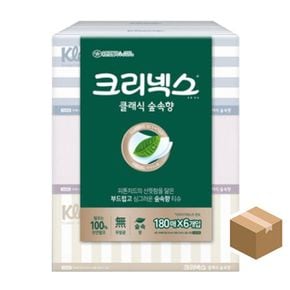 크리넥스 각티슈 클래식 숲속향 180매X6개_4팩