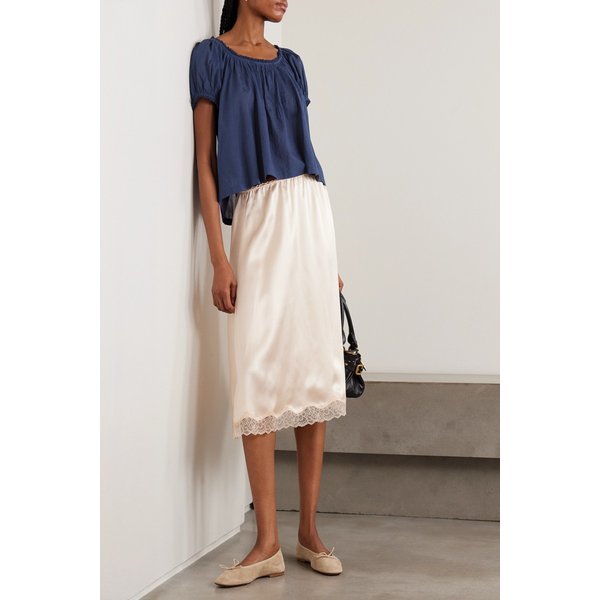 도엔 프레데리카 레이스 트림 코튼 보일 블라우스 46376663163046637