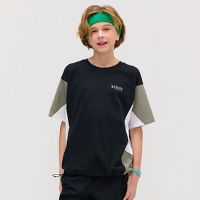 남아 배색 라운드 반팔 T shirt_P362805769