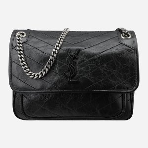 5S 633158 0EN04 1000 니키백 미디움 체인 숄더 블랙