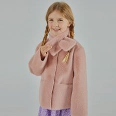 MOLLIOLLI SOPHIA SIMPLE BESIC ECO FUR KIDS CARDIGAN [2color] *muffler set