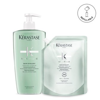 케라스타즈 세트 스페시픽 방 디발렁 샴푸 1L (본품 500ml +리필 500ml) [지성 두피용]