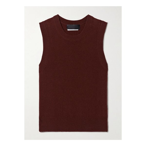 닐리 로탄 메이 크롭 캐시미어 탱크 버건디 46376663162867360