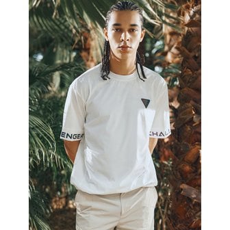 챌린저 냉감 실키터치 절개라인 남성 라운드넥 반팔티셔츠 화이트_CHD2MST0236WH