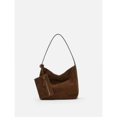 [10/16순차출고]Mini pulpy hobo bag Suede Chestnut