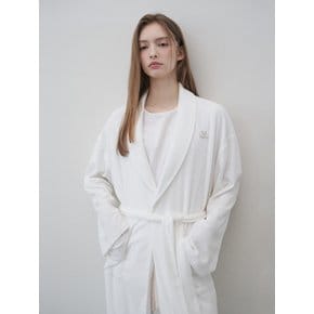 Terry Shawl Collar Robe Gown (white)