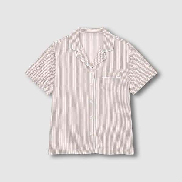 여 레이온 스트라이프 3부 파자마 세트 J216201005012