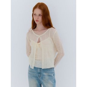 SUMMER LINEN SLEEVELESS & CARDIGAN SET CREAM