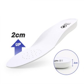 [1+1] 온솔 제너럴 인솔 2cm 키높이 운동화 신발 깔창 화이트