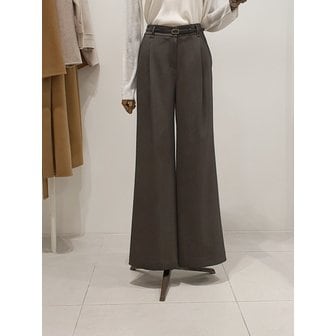 ZOOC [파주점] 쥬크 주크 뒷밴딩 벨티드 세미와이드 팬츠​ V261MSA908