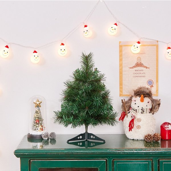 40cm 뉴리얼 솔잎 혼합 트리 크리스마스 미니트리