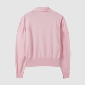여성 오픈카라 니트 L PINK